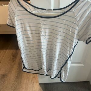 LAKE women’s prima short short set light blue and navy blue size small